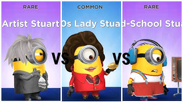 Minion Rush Artist Stuart VS 70s Lady Stuart VS Old-School Stuart