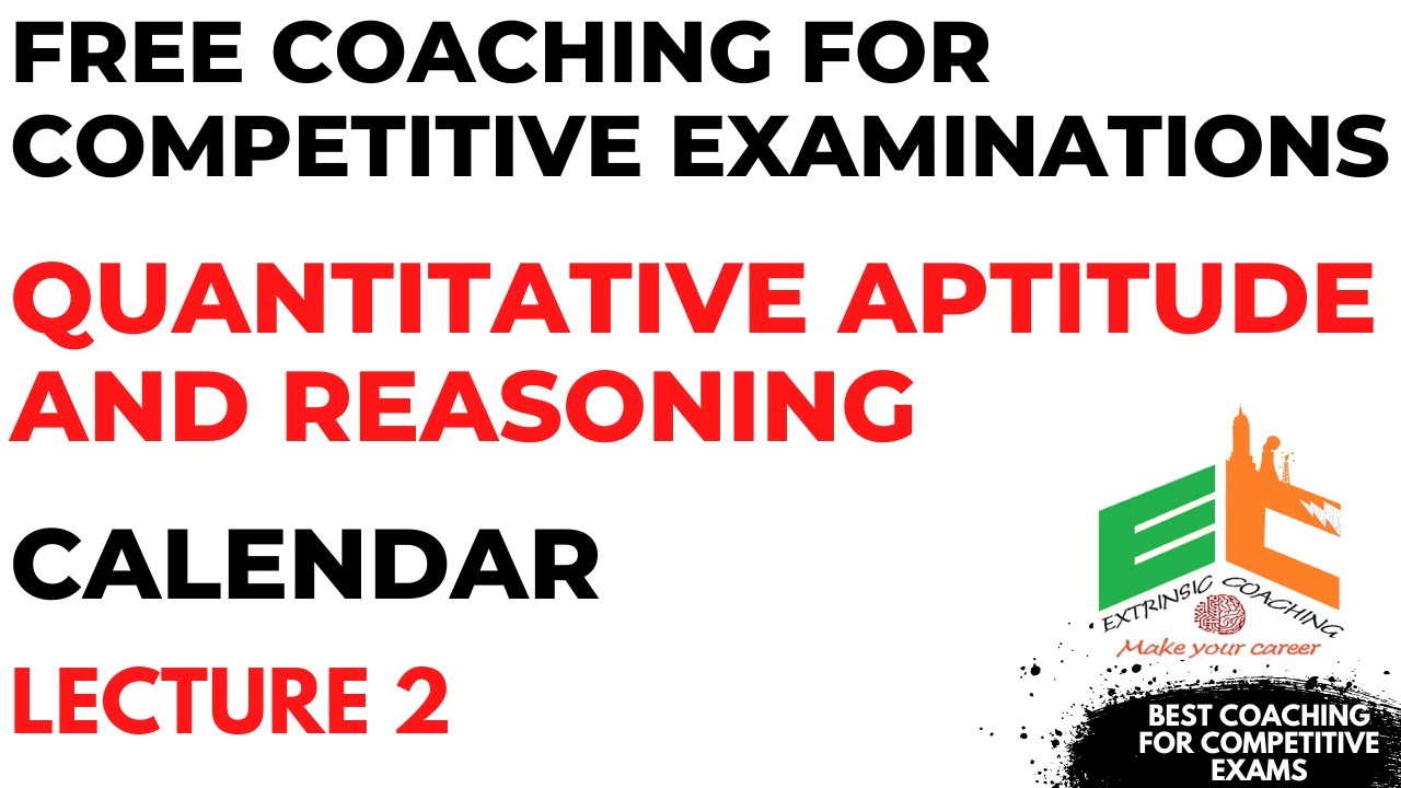 Quantitative Aptitude & Reasoning L2 | Calendar - YouTube