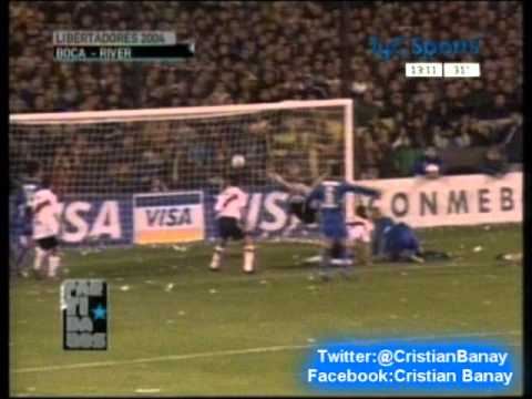 Boca 1 River 0 (Relato Marcelo Araujo) Copa Libertadores 2004 Gol de Schiavi