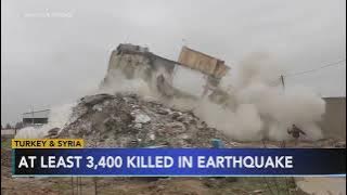 Earthquake Turkey: Death toll rises to 3,400 after powerful 7.8 magnitude quake rocks Turkey, Syria