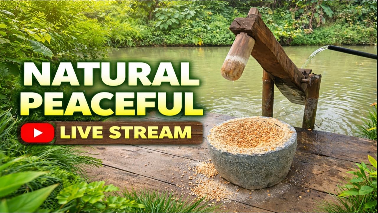 water-powered corn mill live