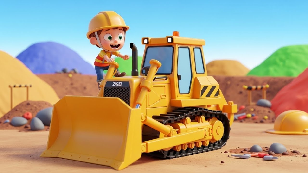 Big Construction Trucks ABC Song for Kids | ABC Song, Vehicle Song, Nursery Rhymes & Baby Music
