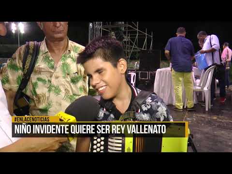 Niño invidente quiere ser rey vallenato