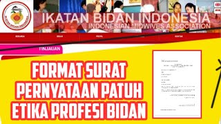 Surat Pernyataan Patuh Etika Profesi Bidan II Resmi dari IBI