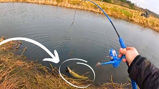 Huge Pike in a Tiny Lake! Watch How I Caught It!