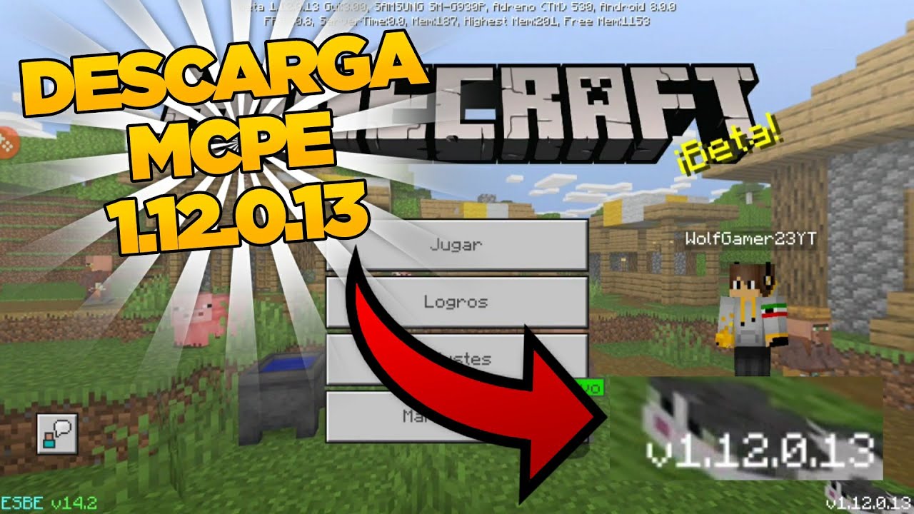 DESCARGA MINECRAFT 1.12.0.13 BETA APK SIN LICENCIA Y COMO INICIAR