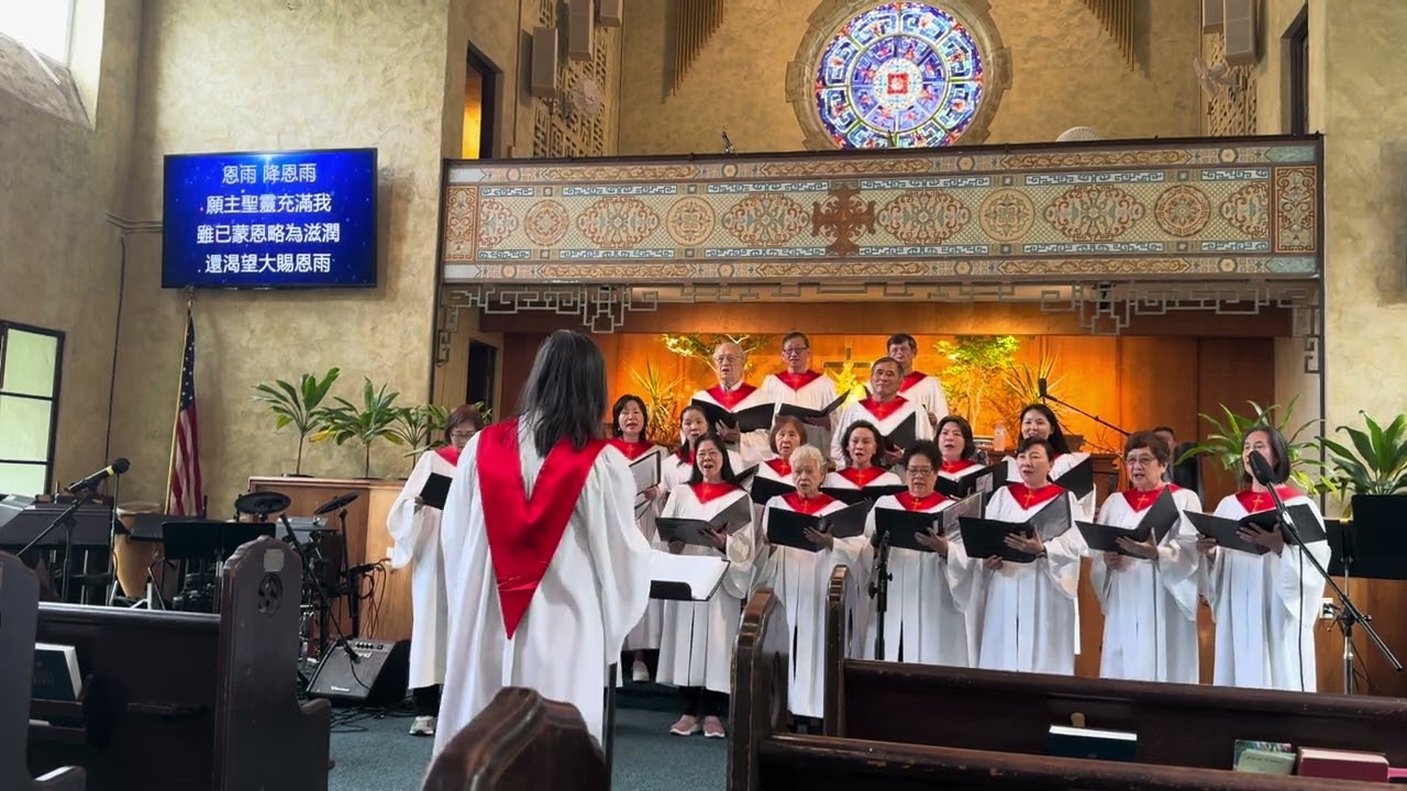 Benny attraction 賓尼的視頻。夏威夷第一華人教會詩班獻詩「恩雨大降」。