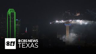 Pyrotechnic crews begin installing 15,000 pounds of fireworks at Reunion Tower for NYE celebration