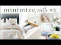Minimize with me  extreme declutter of the master closet  simplifying my home ft misfits market