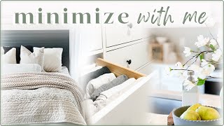 MINIMIZE WITH ME ✨ extreme declutter of the master closet // simplifying my home ft. Misfits Market