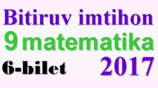 Matematika 9-sinf 6-bilet Algebra Geometriya Matematika 9-sinf 6-bilet Algebra Geometriya