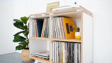 DIY VINYL RECORD MEDIA CABINET W/ STORAGE | MODERN BUILDS
