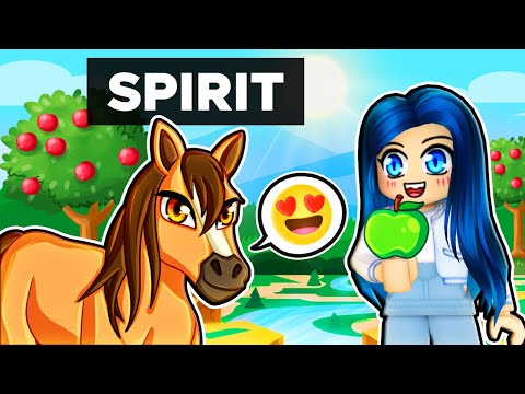 We friended SPIRIT in Roblox Horse Valley!