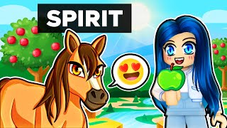 We friended SPIRIT in Roblox Horse Valley!