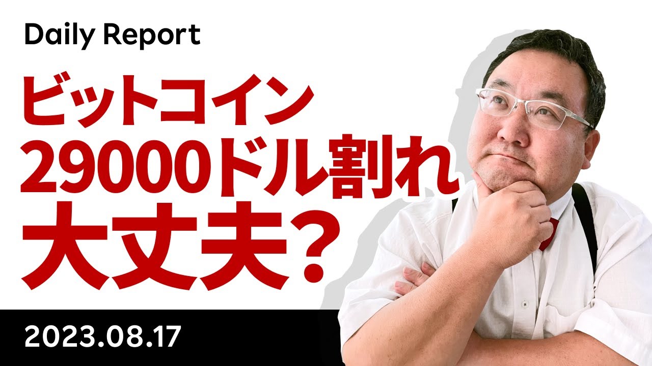 ビットコイン、29,000ドル割れ！何があった？下値の目途は？