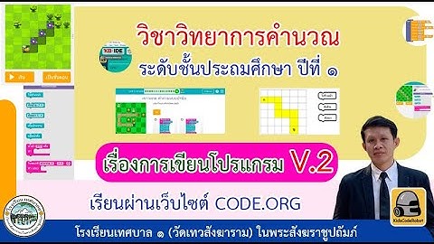 วิทยาการคำนวณ ป.1 เรื่อง การเขียนโปรแกรม (ครั้งที่2)