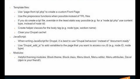 Drupal Tips and Tricks - Themeing Part 2 from OHO Interactive