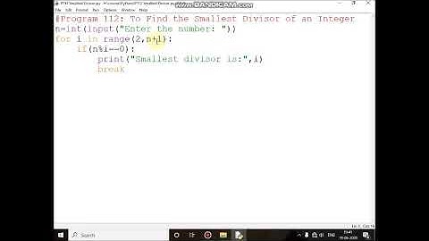 Write a Python Program To Find the Smallest Divisor of Given integer?