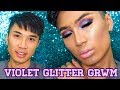 Violet Glitter Makeup Get Ready With Me! ▷ Marc Zapanta