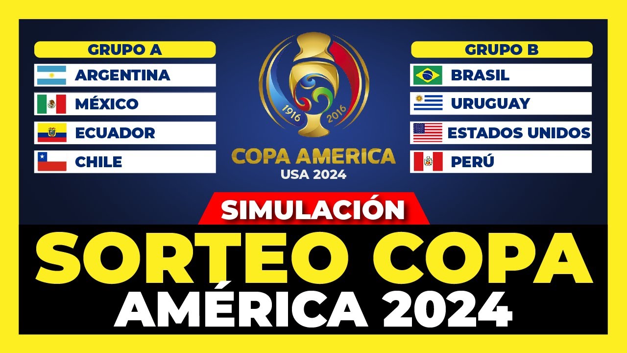 Simulación del Sorteo Copa América USA 2024 🏆 YouTube