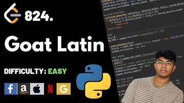 Goat Latin | Leet code 824 | Theory explained + Python code