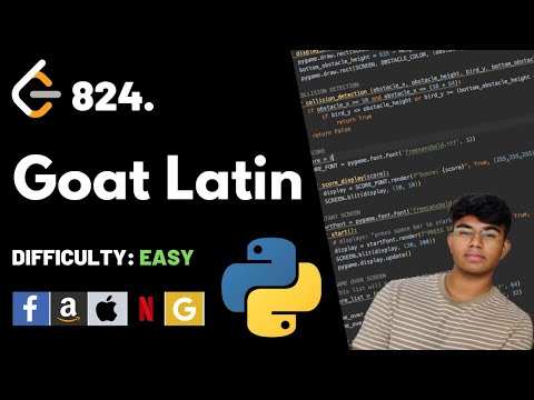 Goat Latin | Leet code 824 | Theory explained + Python code