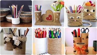 #14 DIY #Jute Pen pencil #Crafts Ideas / Rope #Tiny Baskets #Ideas For Home #Shelf Size #Baskets