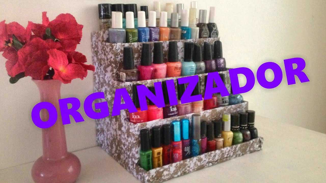 organizador de esmaltes DIY (recicla carton) - YouTube