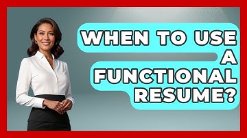 When To Use A Functional Resume? - Job Success Network