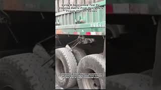 Using A Specialized Tool For Clearing Debris From Heavy Duty Tires