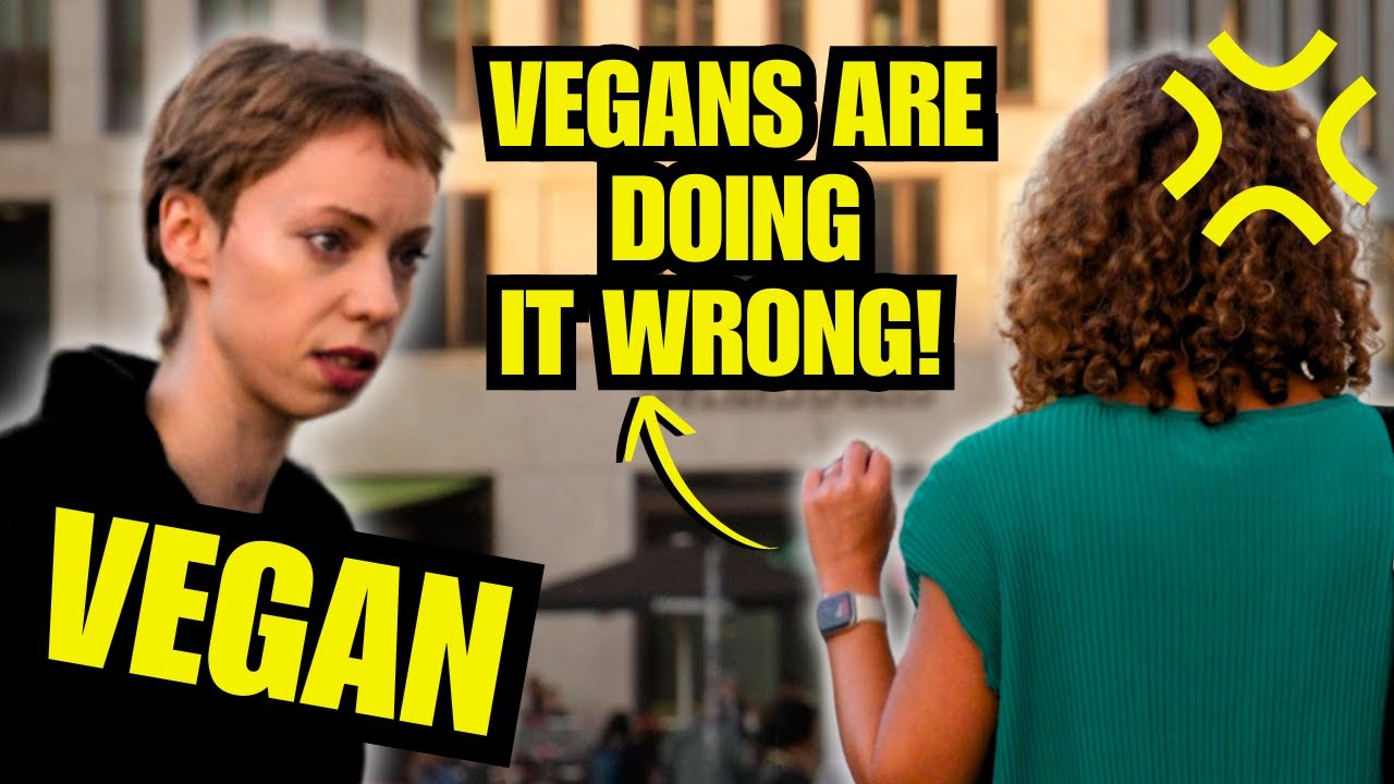 Enraged couple confronted by Militant Vegan (impatient debate 🙈)