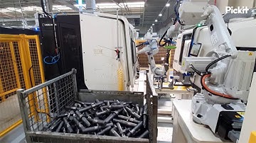 Robot bin picking and machine loading with Pickit3D and ABB