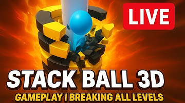 🔥 Stack Ball 3D LIVE Gameplay | Breaking All Levels & Having Fun 🎮