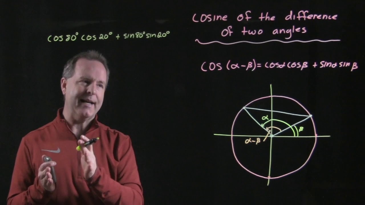 The Cosine of the Difference of Two Angles - YouTube