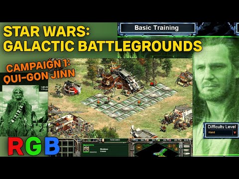 Star Wars Galactic Battlegrounds Playthrough on real Retro PC! Part 1 Wookie Tutorial - HARD MODE
