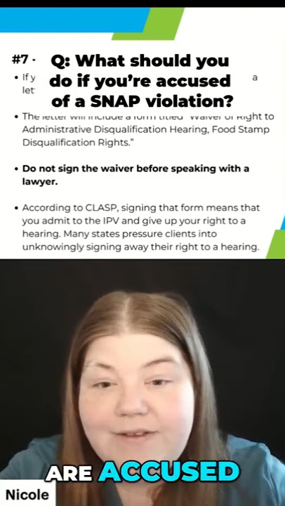 Accused of a SNAP Violation? Don’t Sign Anything Yet