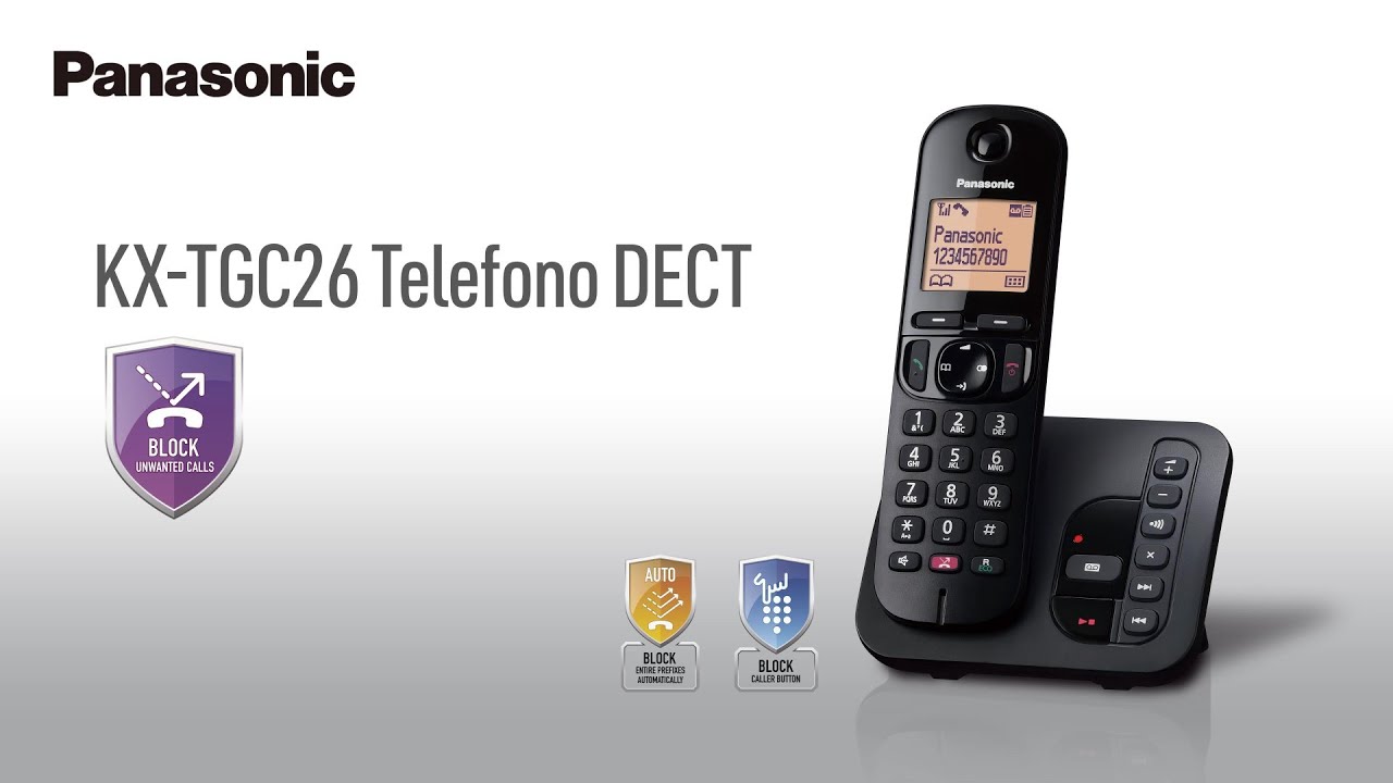 Panasonic TGH720 Telefono Cordless con Segreteria Telefonica, Blocco  Chiamate Automatico, Base di Ricarica Inclusa