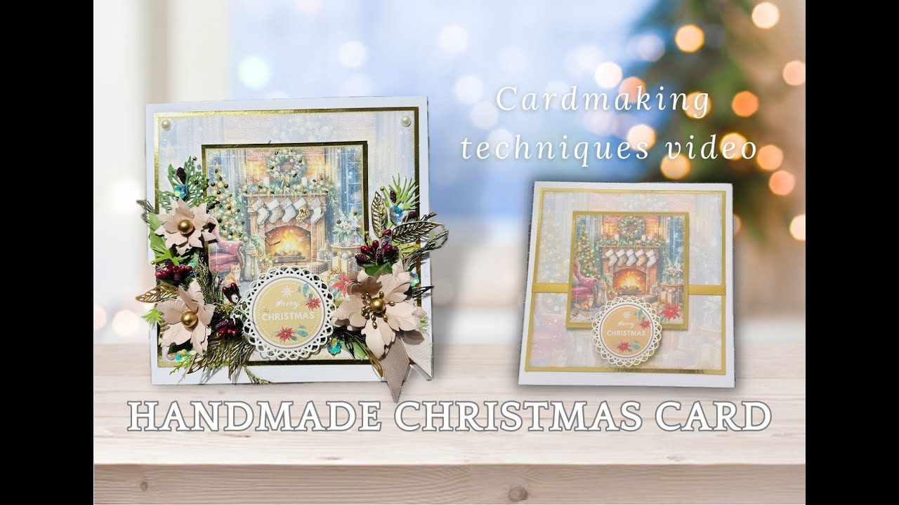 How to make Christmas Cards - Cardmaking tutorial video #cardmaking # ...