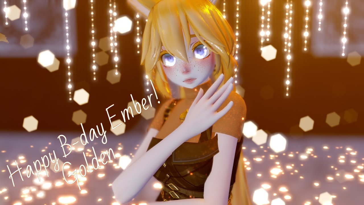 [MMDxFRIEND] Happy B-day Ember x3 [Golden]