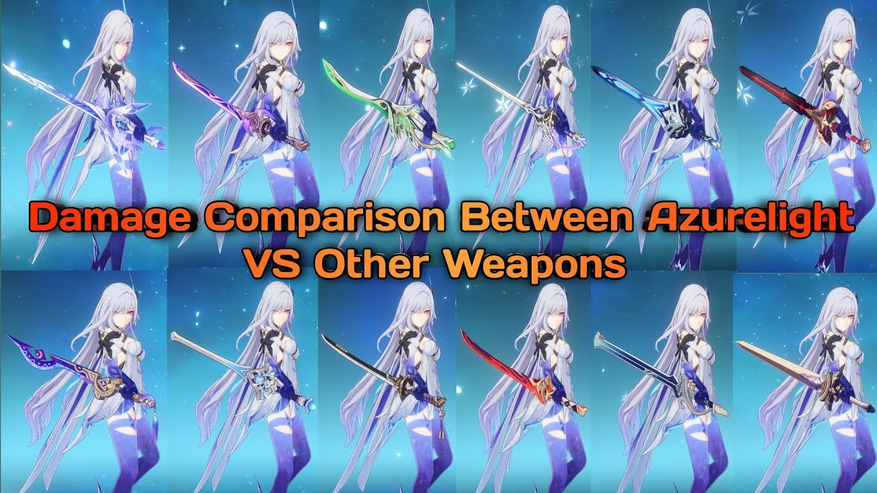 Weapon Comparison For Skirk Between || Azurelight VS 11 Other Weapons || Genshin Impact ||