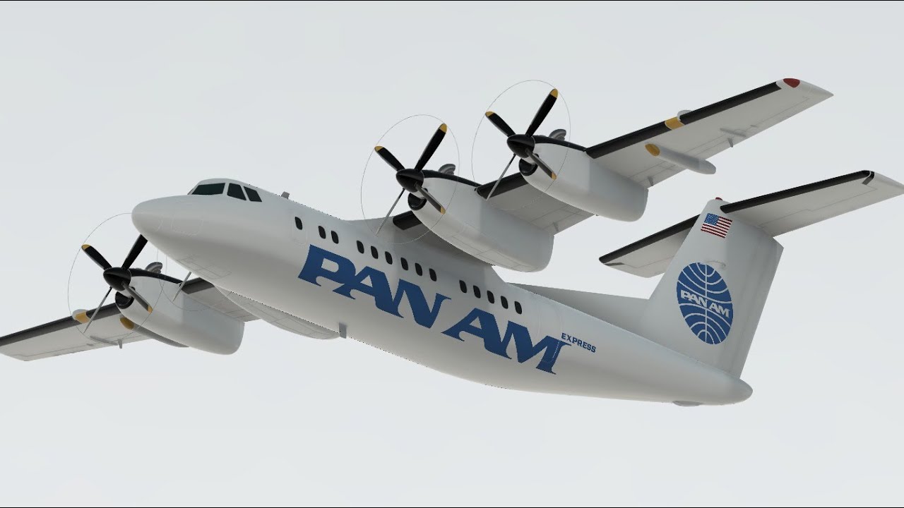 Modeling of the Dash 7 aircraft model. 