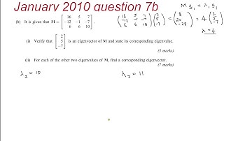 FMSP Revision: AQA FP4 January 2010 qn 7 Eigenvalues and Eigenvectors