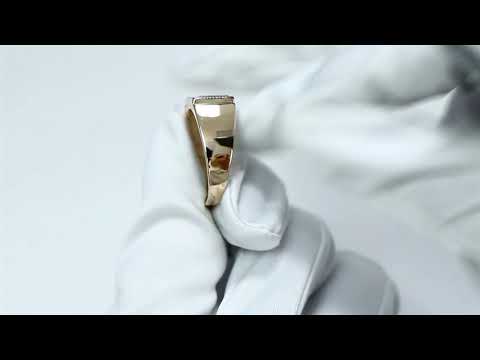 Мужская печатка из золота SOKOLOV с фианитом и шпинелью 016116