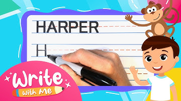 How To Write HARPER | Write With Me! -- FOR KIDS