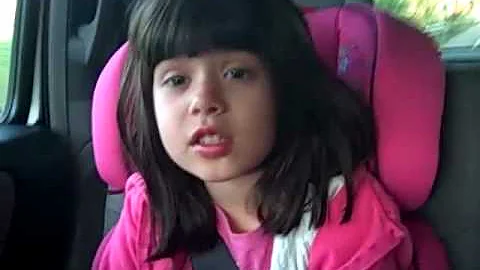 Emma singing in the car