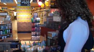 Ralph as Beyonce pushing Starbucks at Safeway
