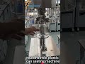 semiautomatic can sealingequipment with fixed bottom support,round bottle plastic can sealingmachine
