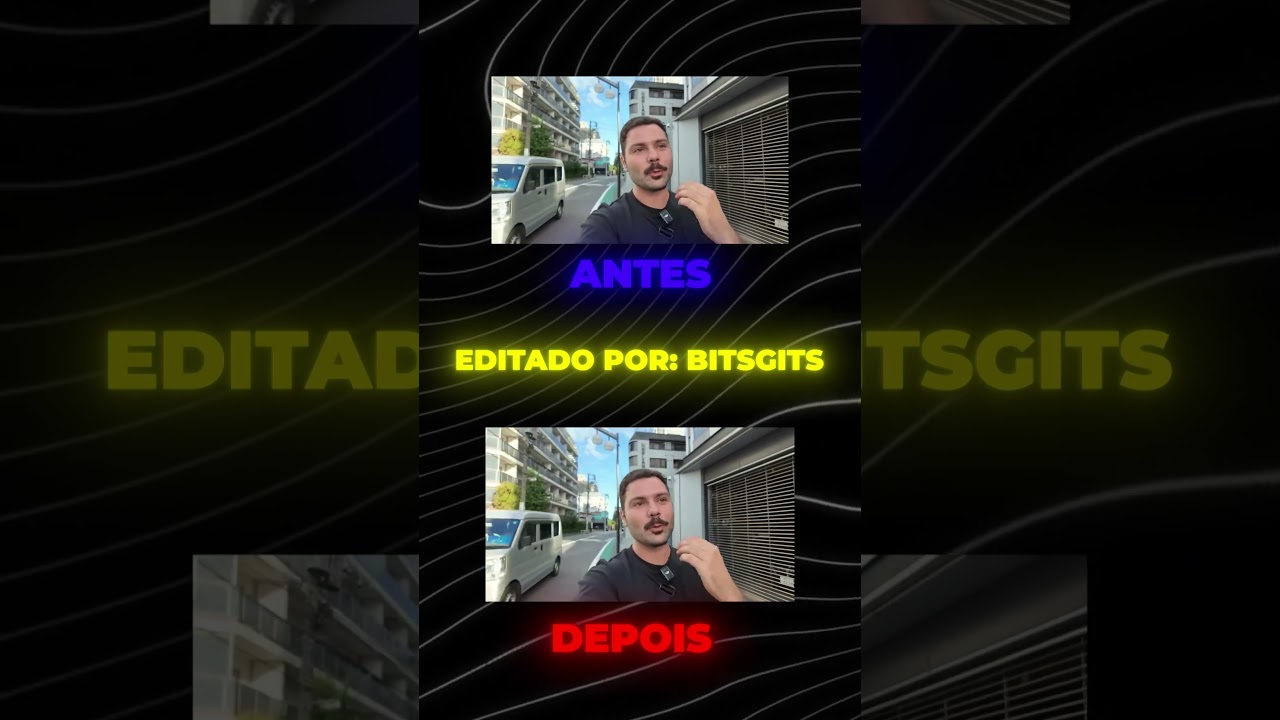 Um antes e depois para mostrar como a edição de vídeo pode mudar completamente a atmosfera #edição