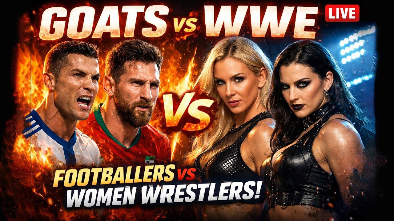 WWE 2K25 LIVE Messi & Ronaldo vs. Liv & Rhea: LIVE FIGHT! 