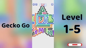 Gecko Go Level 1-5 Walkthrough 🦎 | Puzzle Escape Game | Safe Path Strategy & Solutions